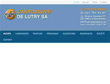 Tablet Screenshot of carrosserielutry.ch
